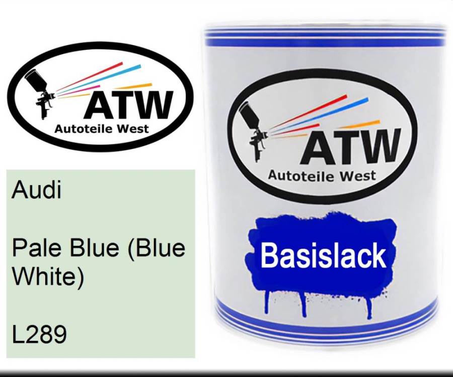 Audi, Pale Blue (Blue White), L289: 1L Lackdose, von ATW Autoteile West.